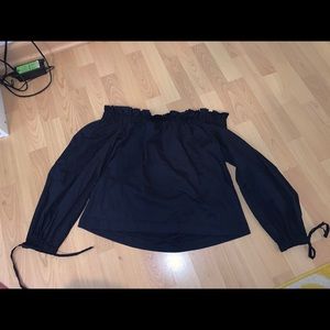 Navy off the shoulder top